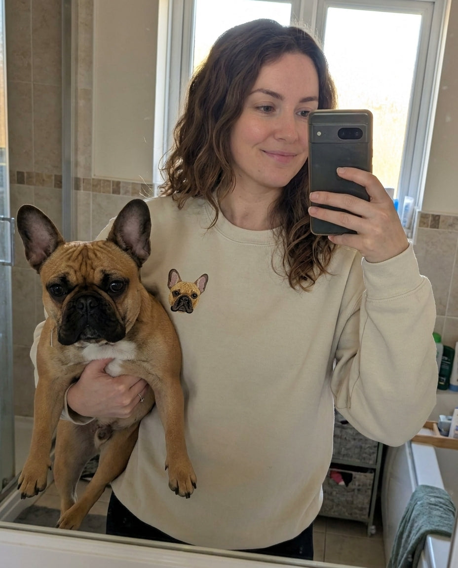 Customer and French Bulldog